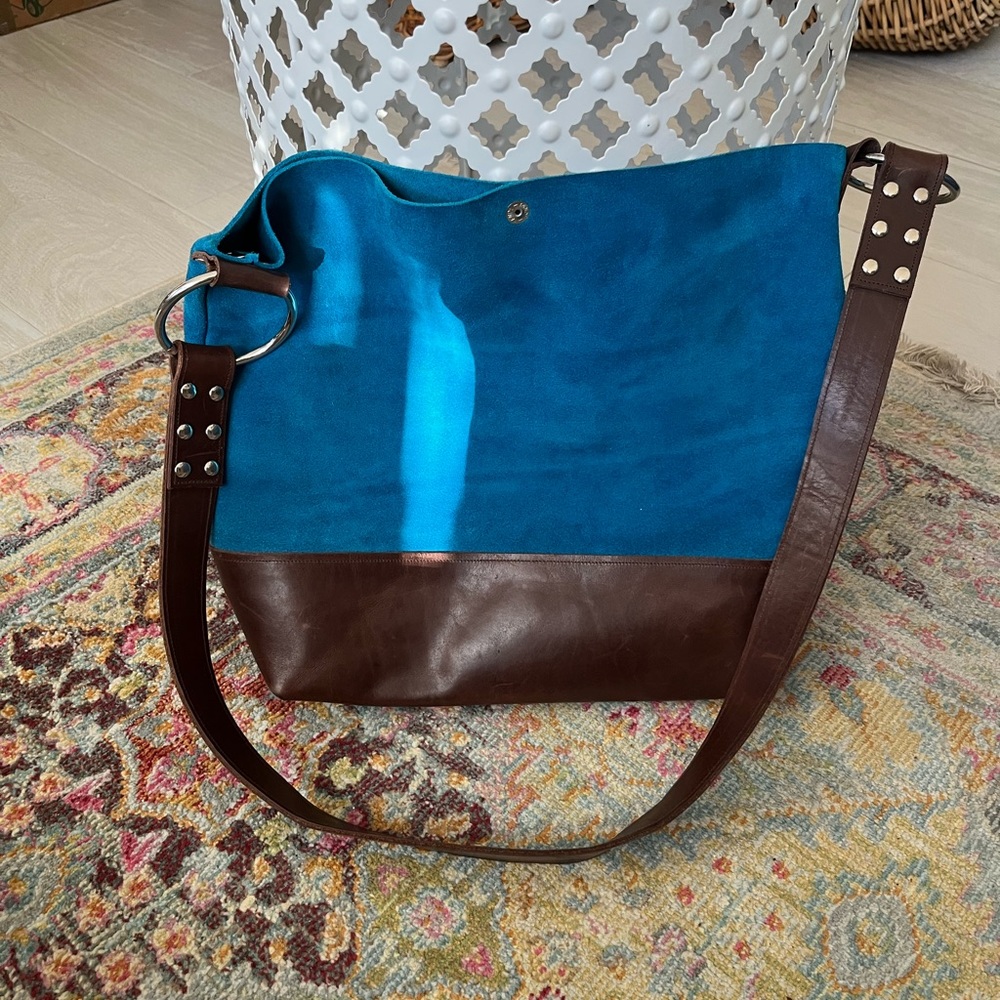 Custom in Spain suede/leather crossbody or shoulder bag